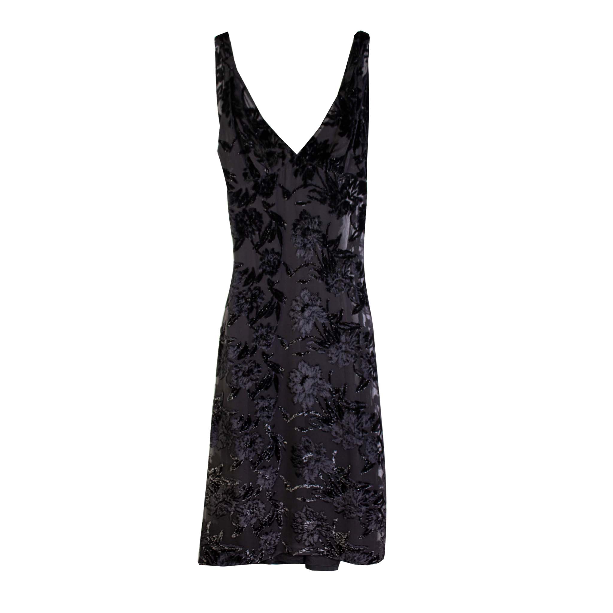 Lardini Black Long Embellished Dress with petticoat - Fizigo