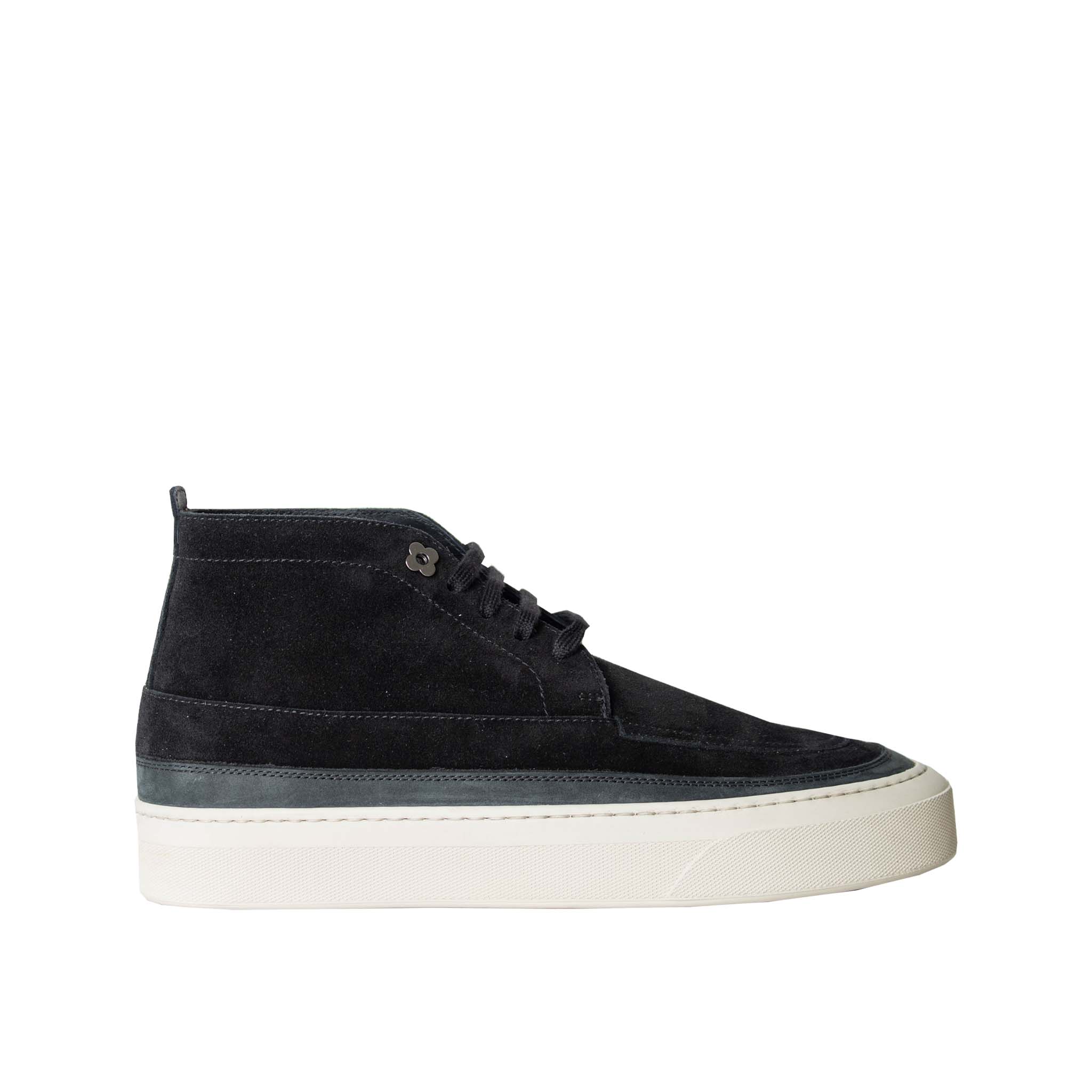 Lardini Black suede Hi-top sneakers - Fizigo