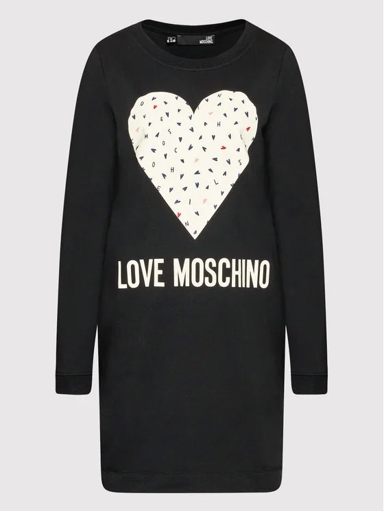 Love Moschino Black Cotton Dress - Fizigo