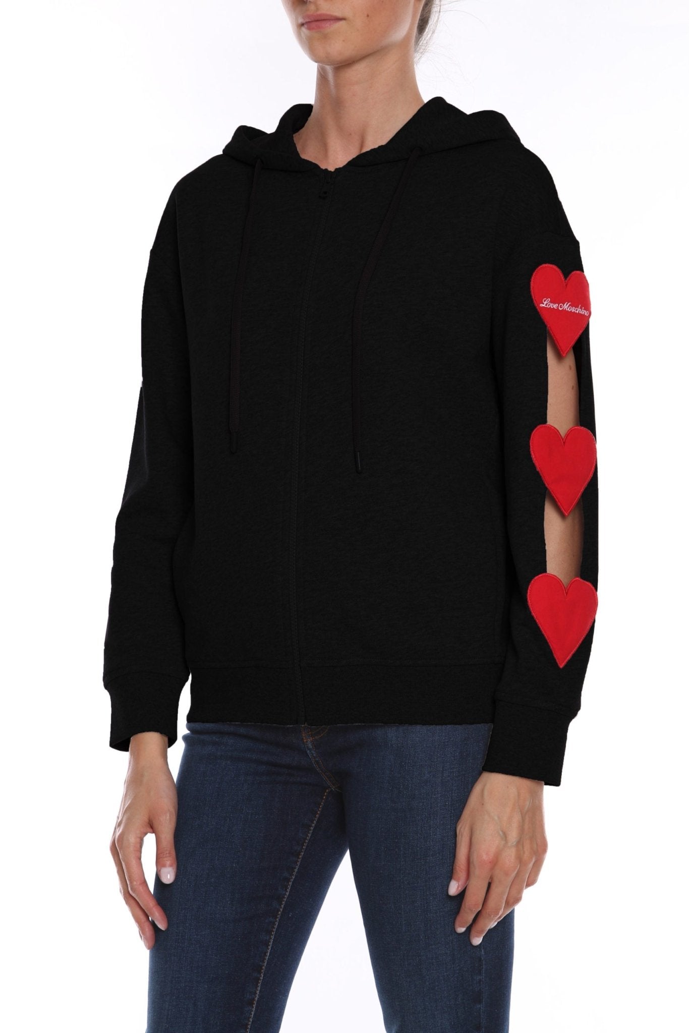 Love Moschino Black Cotton Sweater - Fizigo