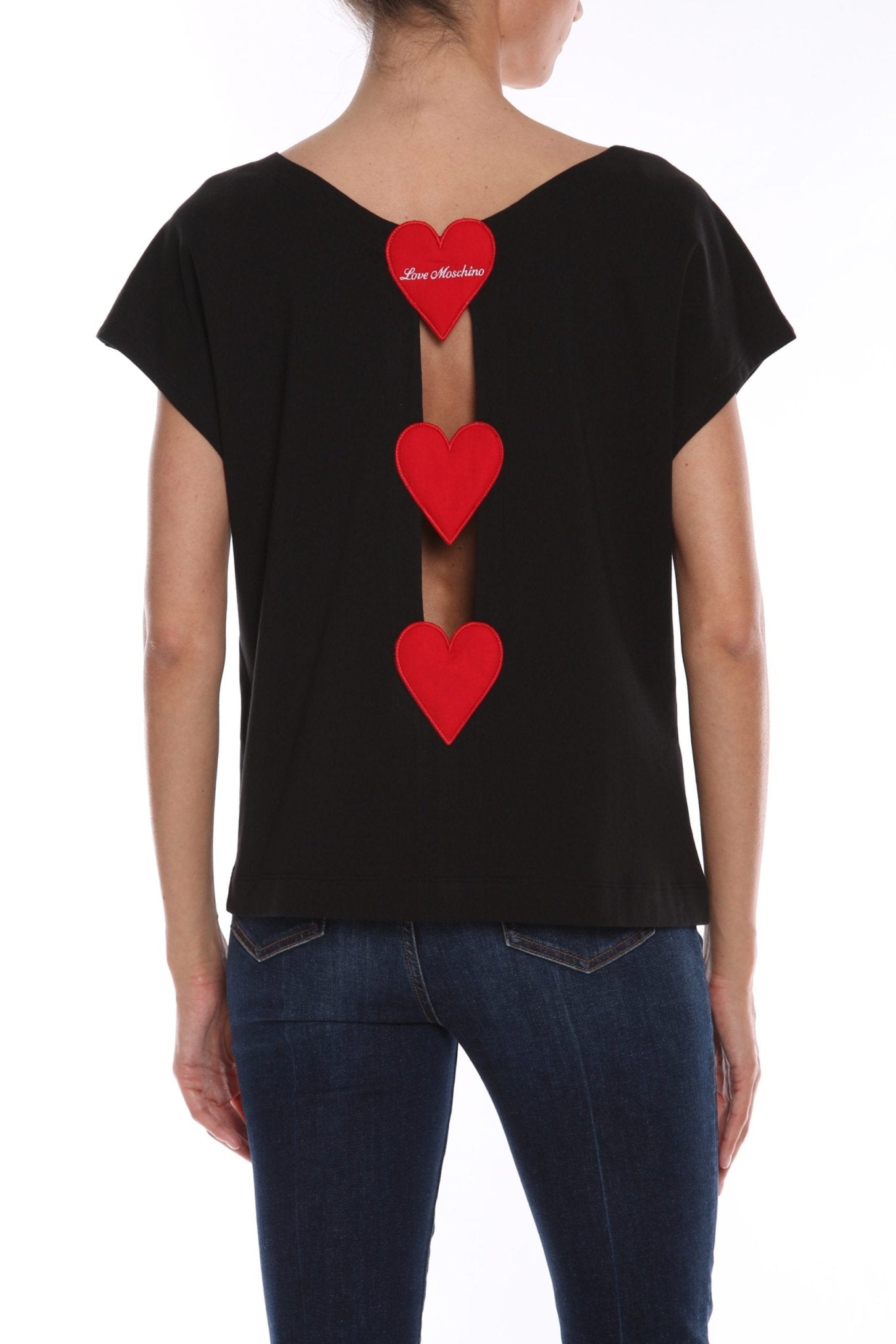 Love Moschino Black Cotton Tops & T-Shirt - Fizigo