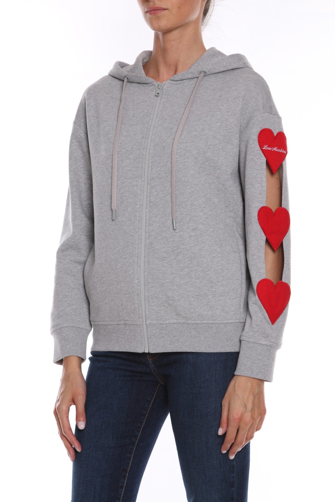 Love Moschino Gray Cotton Sweater - Fizigo