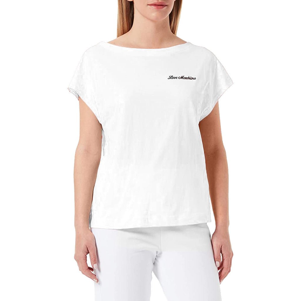 Love Moschino White Cotton Tops & T-Shirt - Fizigo