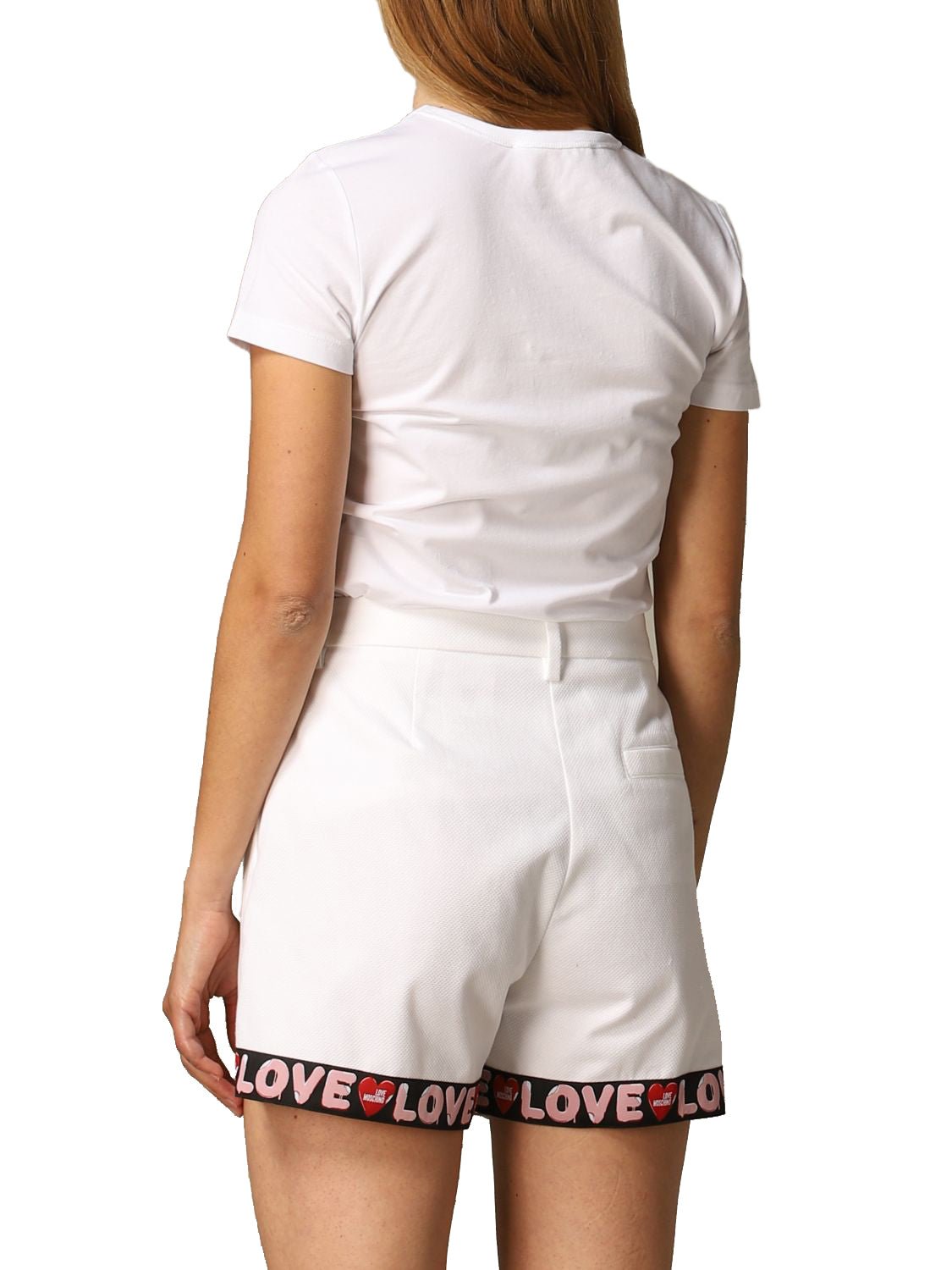 Love Moschino White Cotton Tops & T-Shirt - Fizigo