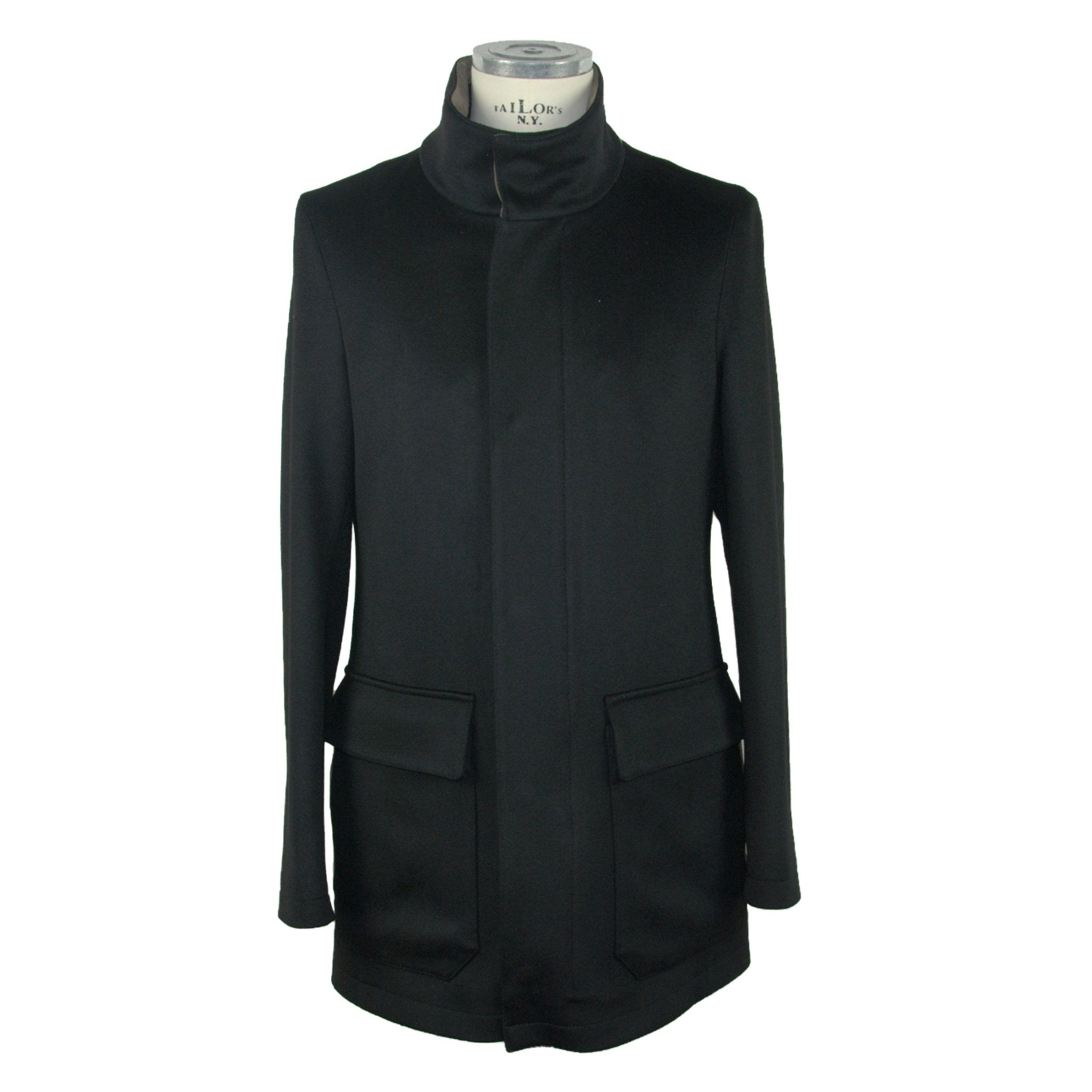 Made in Italy Black Wool Jacket - Fizigo