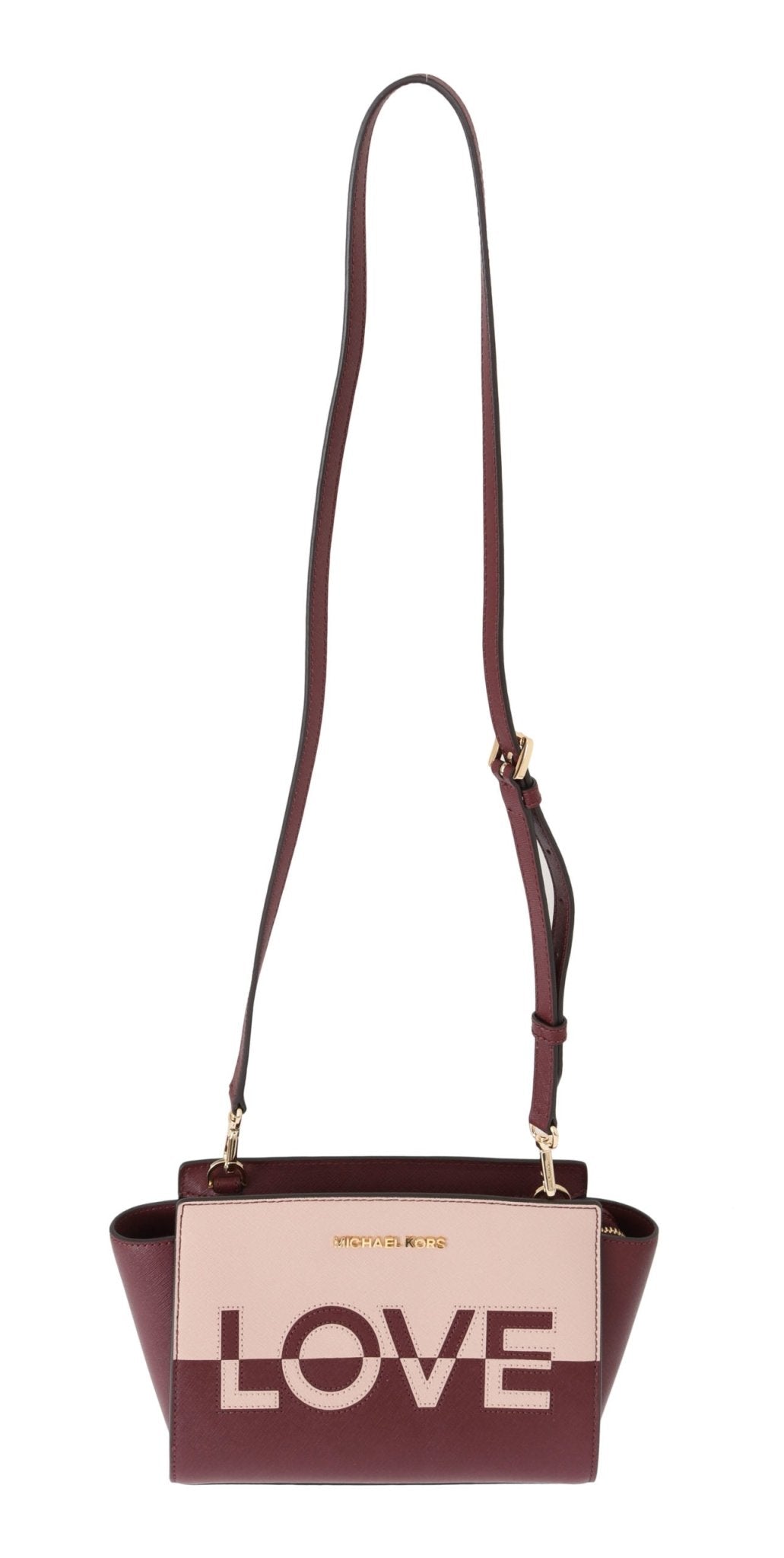 Michael Kors Bordeaux SELMA Leather Shoulder Bag - Fizigo