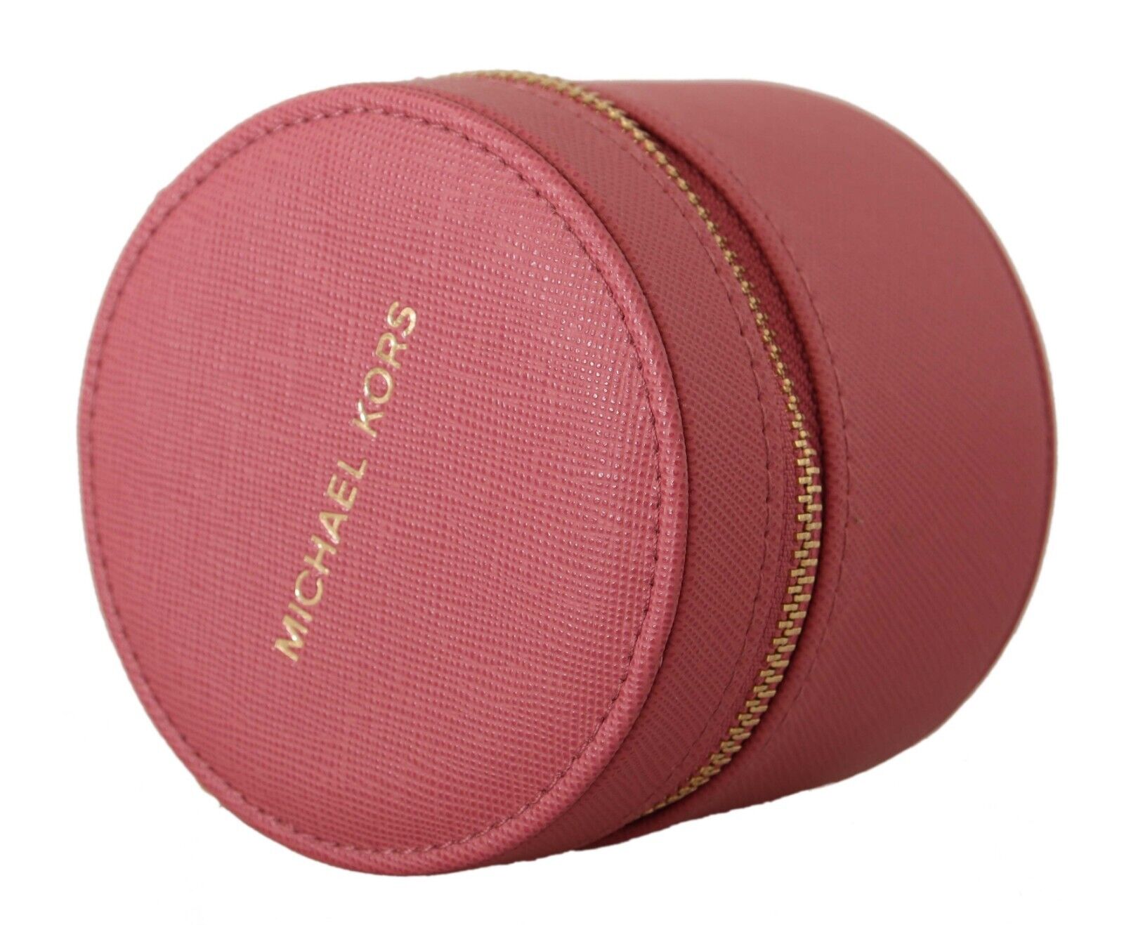 Michael Kors Pink Leather Zip Round Pouch Purse Storage Wallet - Fizigo