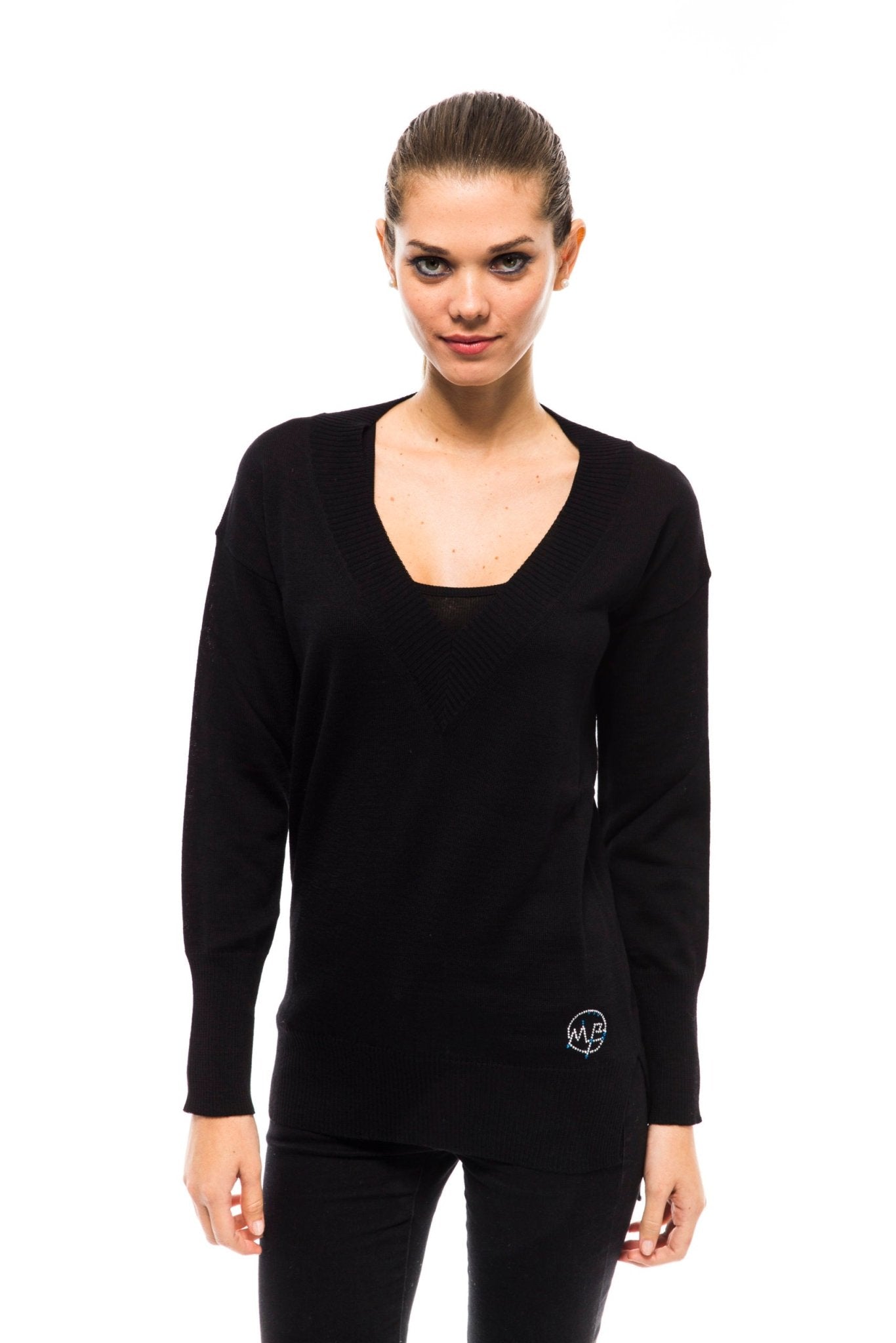 Montana Blu Black Wool Sweater - Fizigo