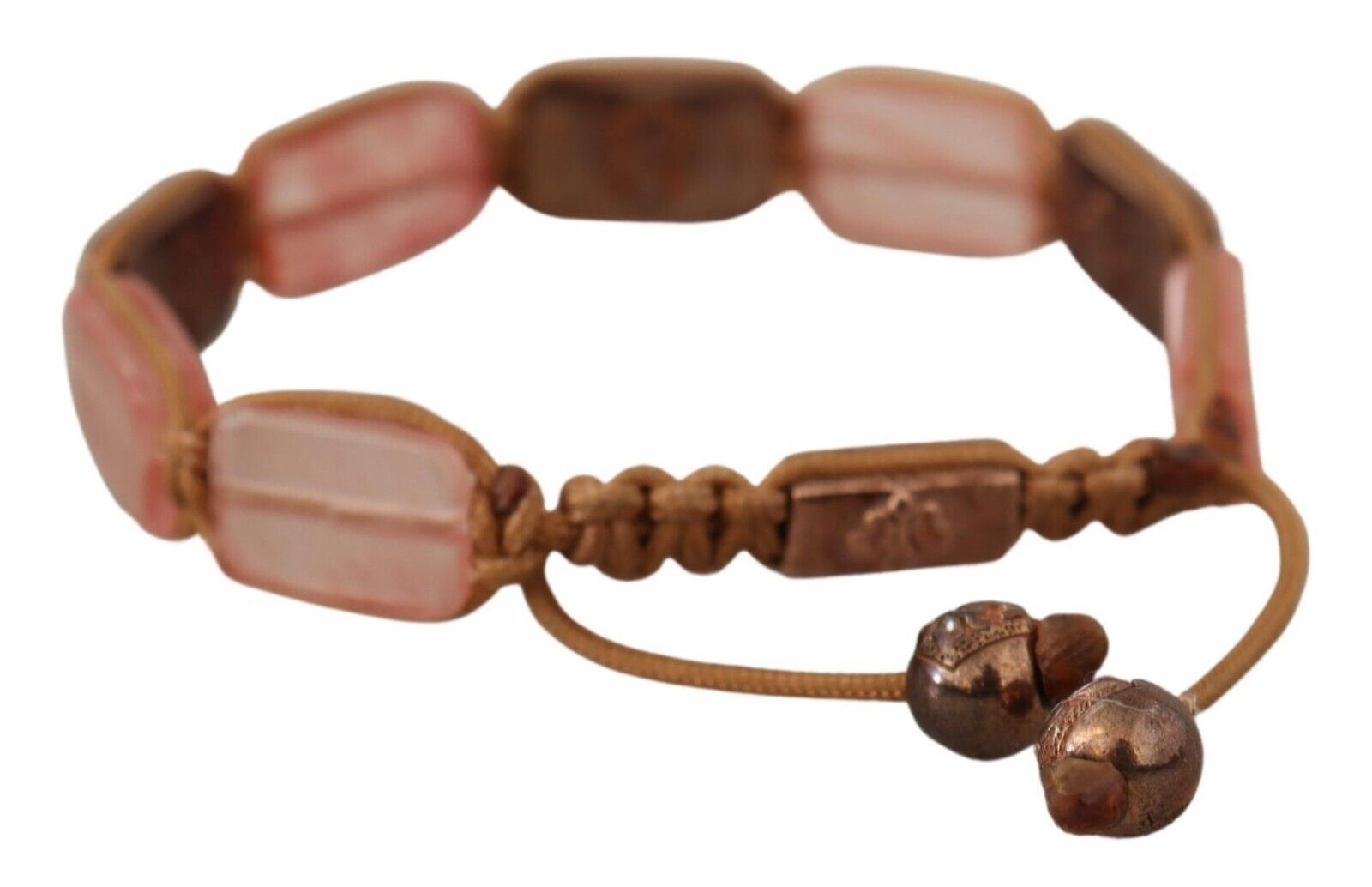 Nialaya Multicolor Crystals Logo Embellished Adjustable Bracelet - Fizigo