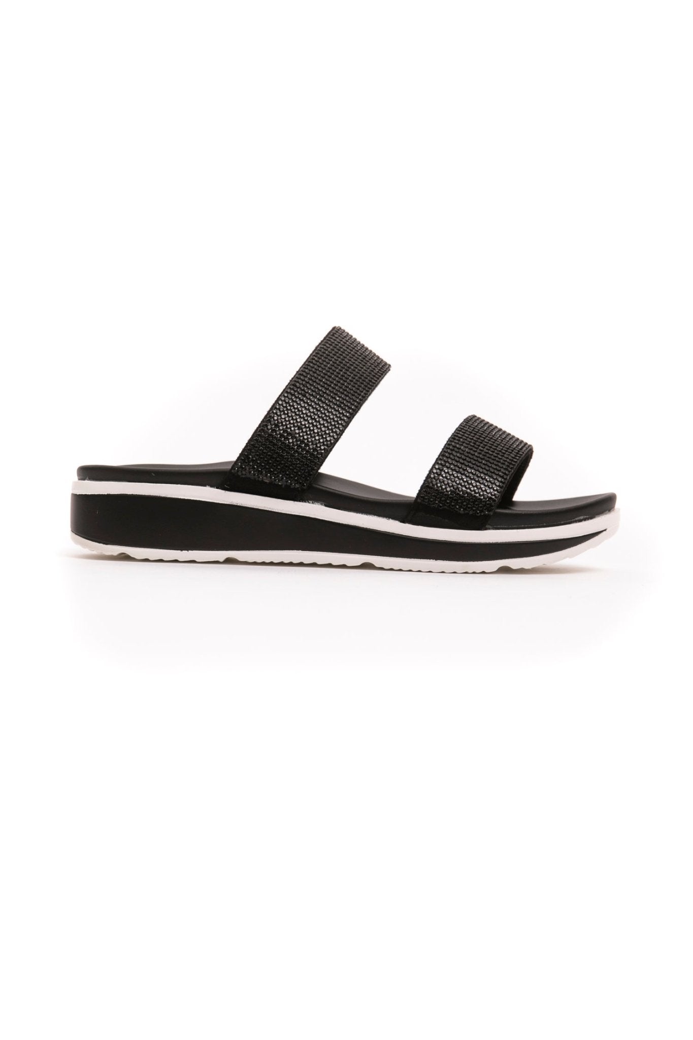 Péché Originel Black Polyurethane Sandal - Fizigo