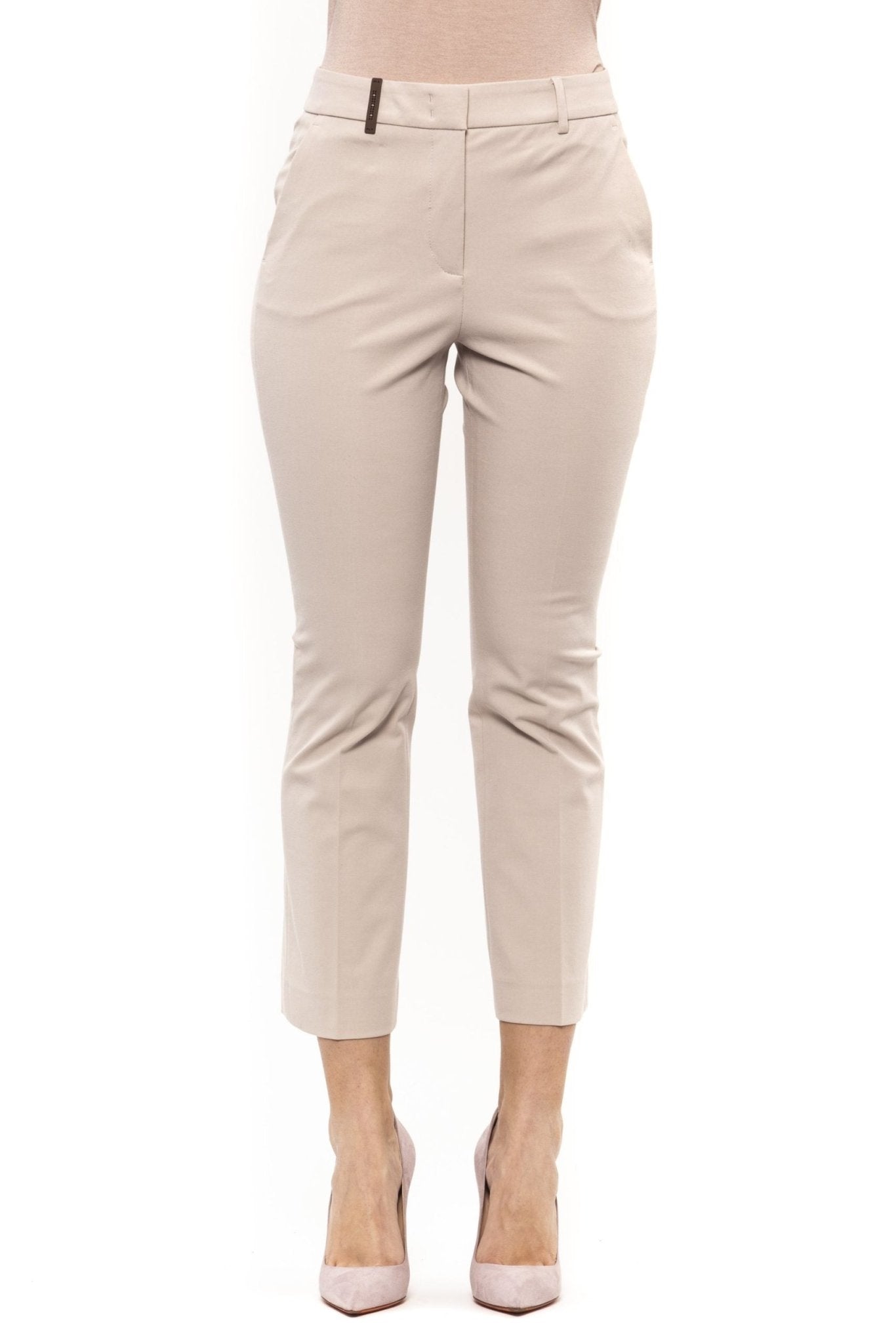 Peserico Beige Cotton Jeans & Pant - Fizigo