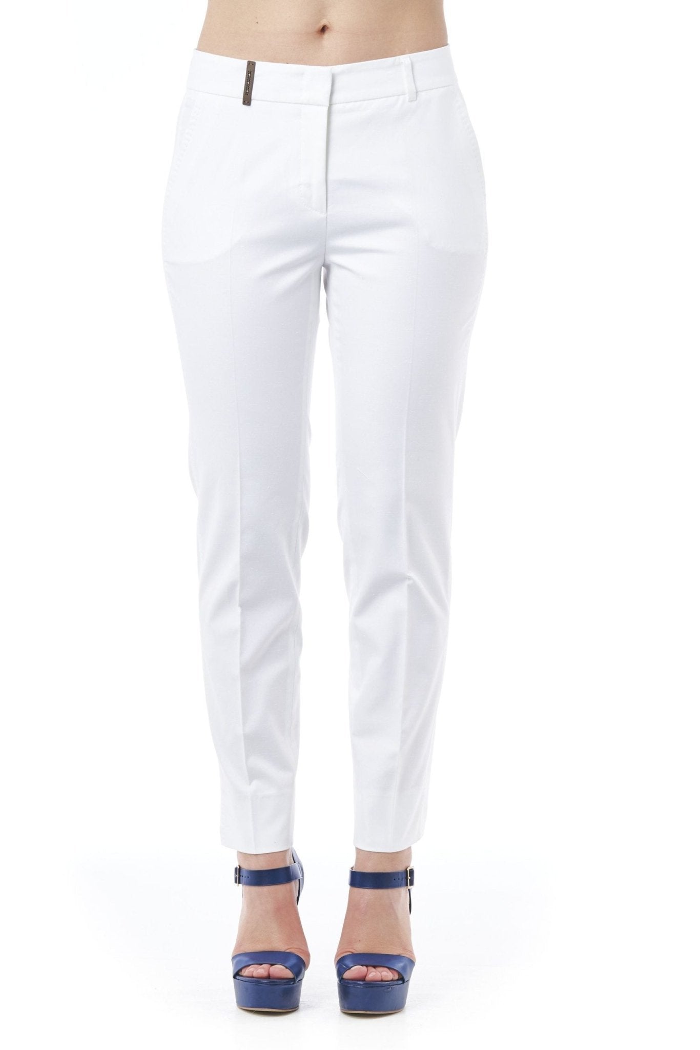 Peserico White Cotton Jeans & Pant - Fizigo