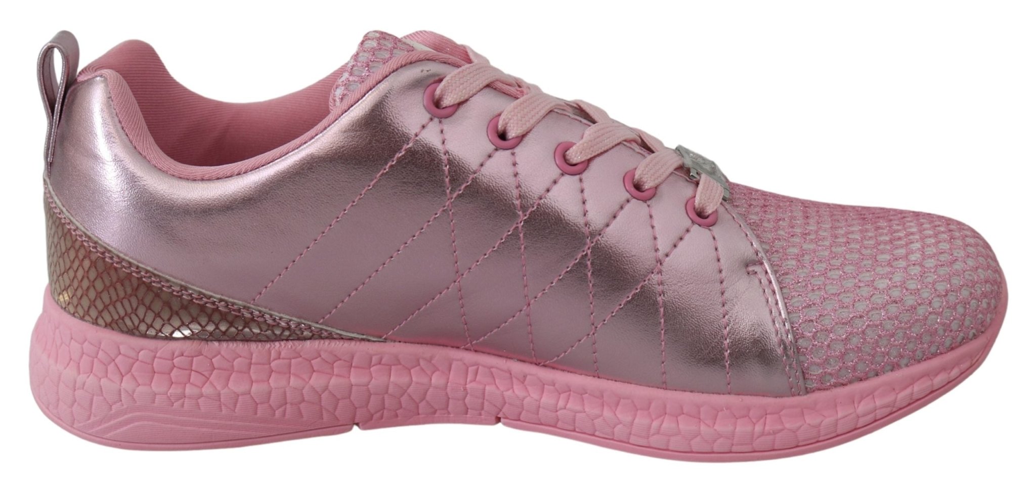 Plein Sport Pink Blush Polyester Runner Gisella Sneakers Shoes - Fizigo