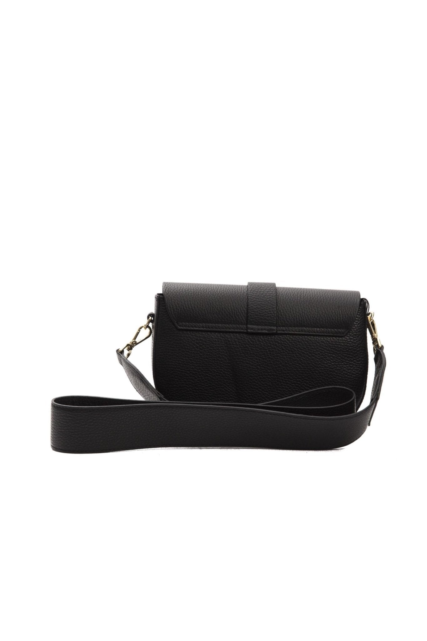 Pompei Donatella Black Leather Crossbody Bag - Fizigo