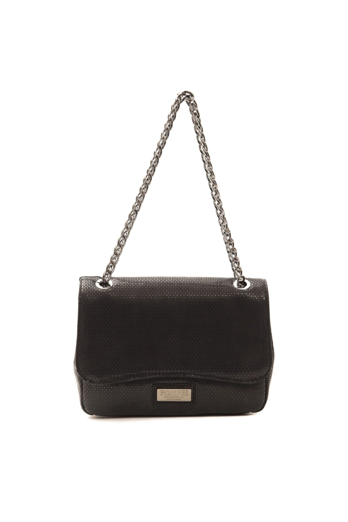 Pompei Donatella Black Leather Crossbody Bag - Fizigo