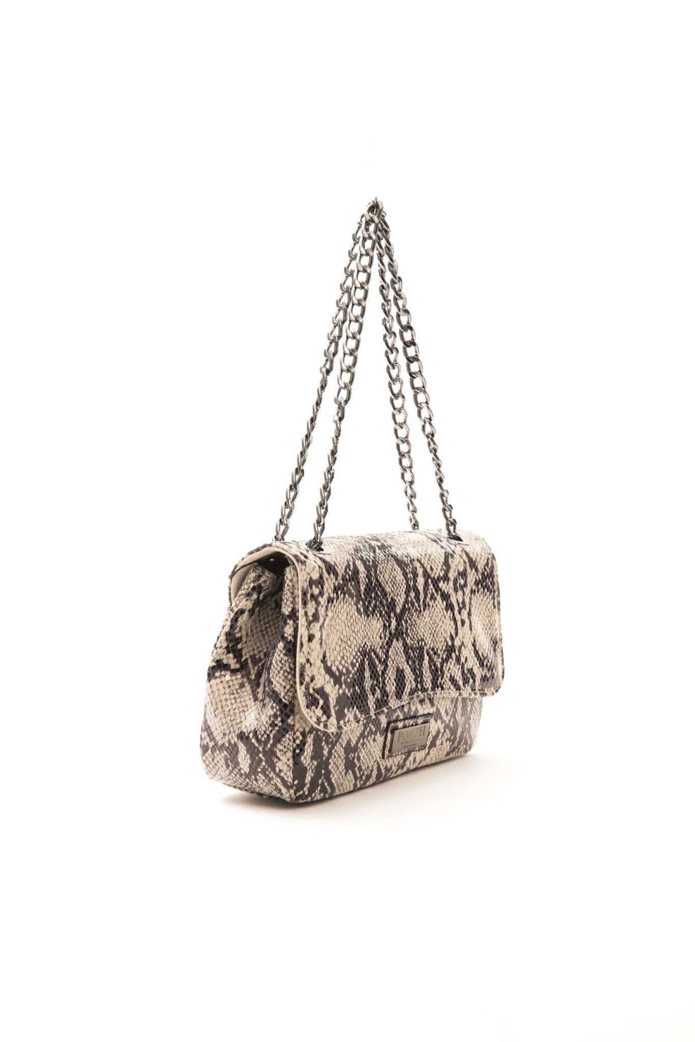 Pompei Donatella Gray Leather Crossbody Bag - Fizigo