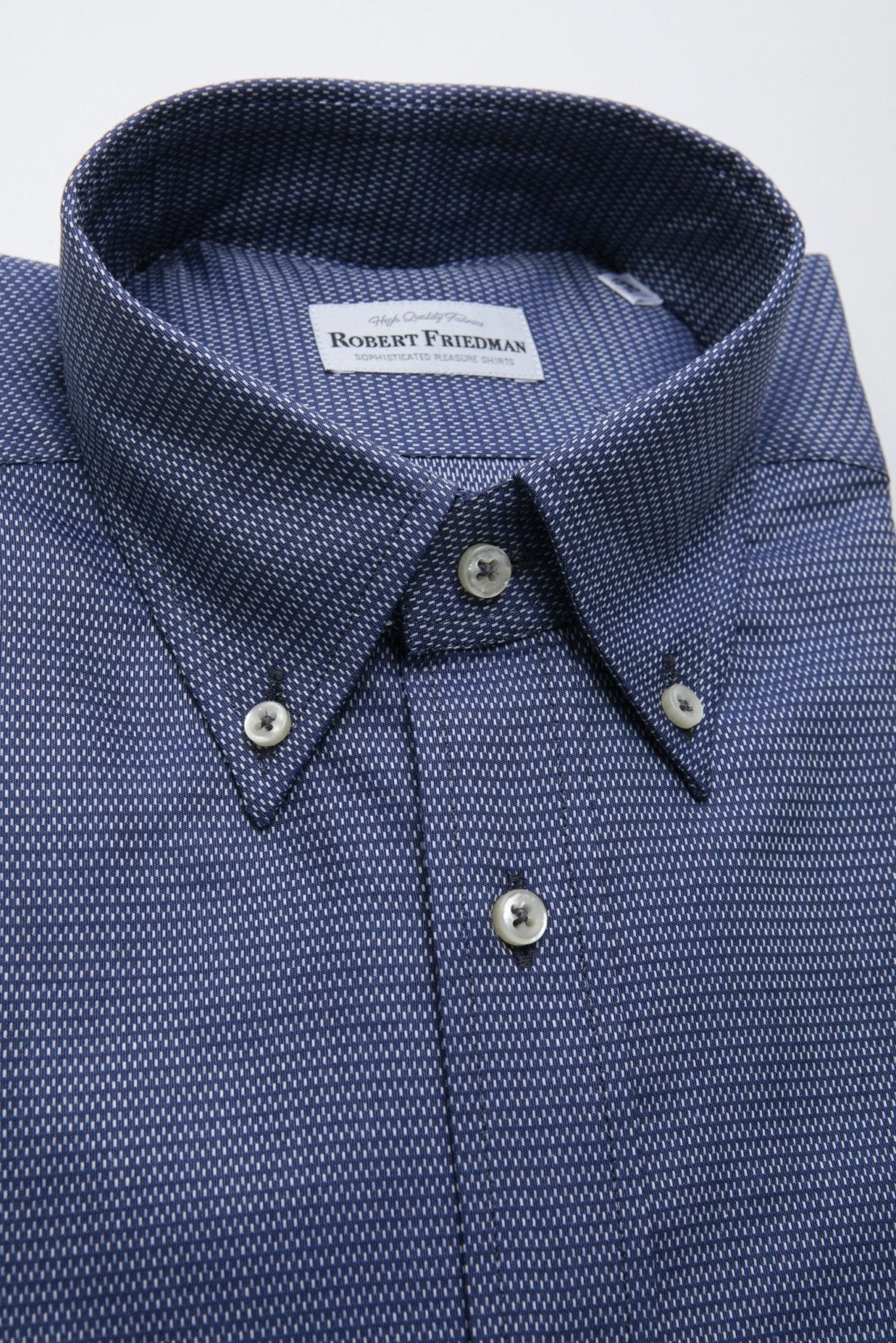 Robert Friedman Blue Cotton Shirt - Fizigo