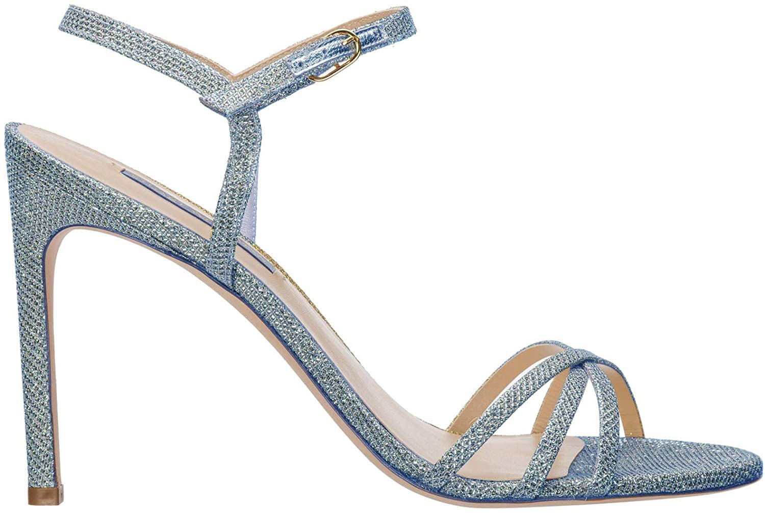 Stuart Weitzman Light Blue Calfskin Sandal - Fizigo