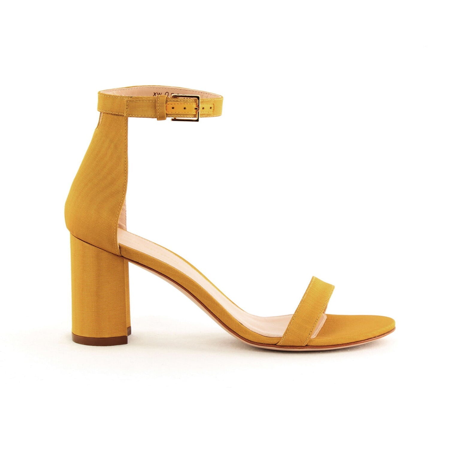 Stuart Weitzman Yellow Satin Sandal - Fizigo