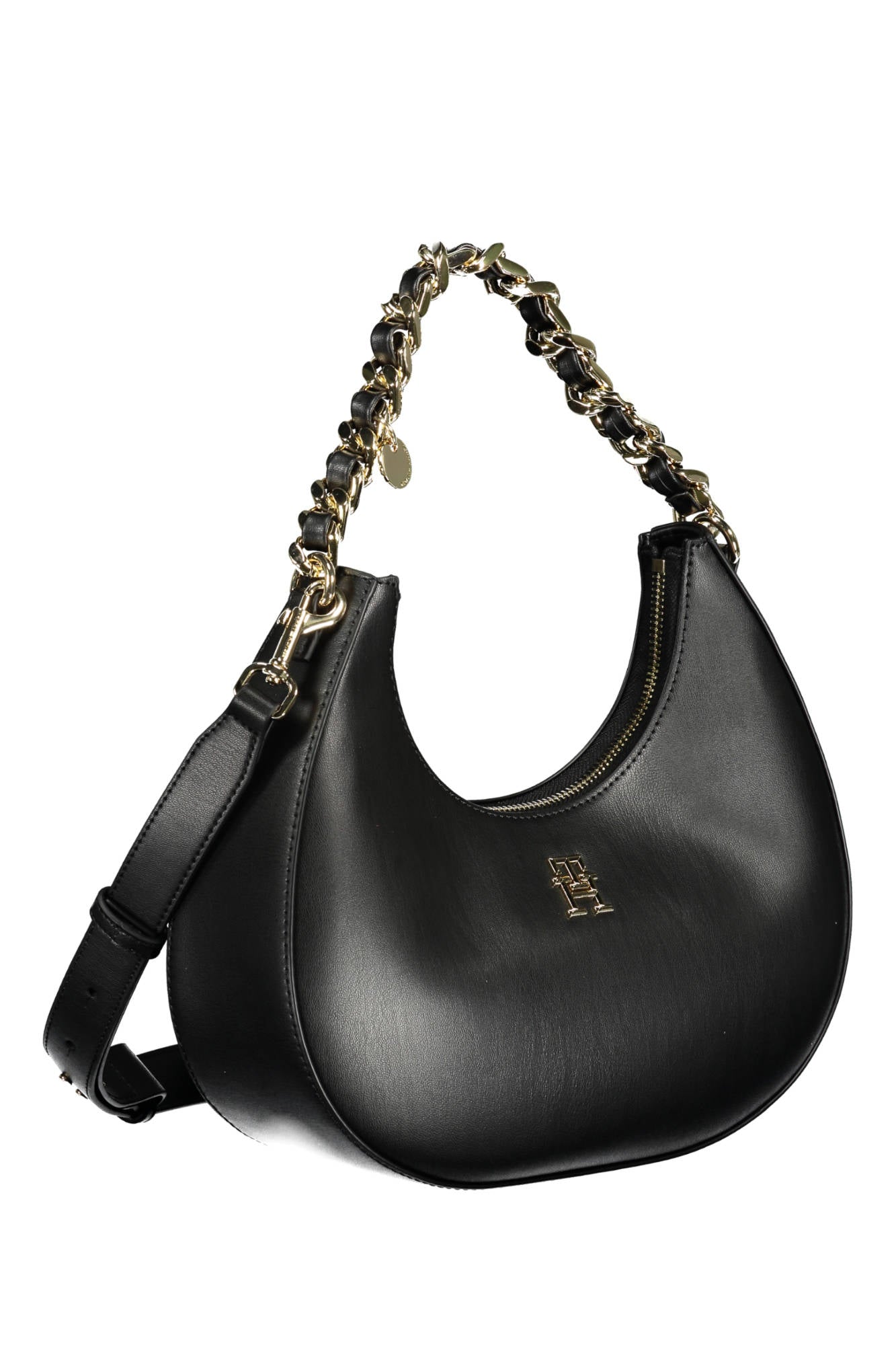 Tommy Hilfiger Black Polyurethane Handbag - Fizigo