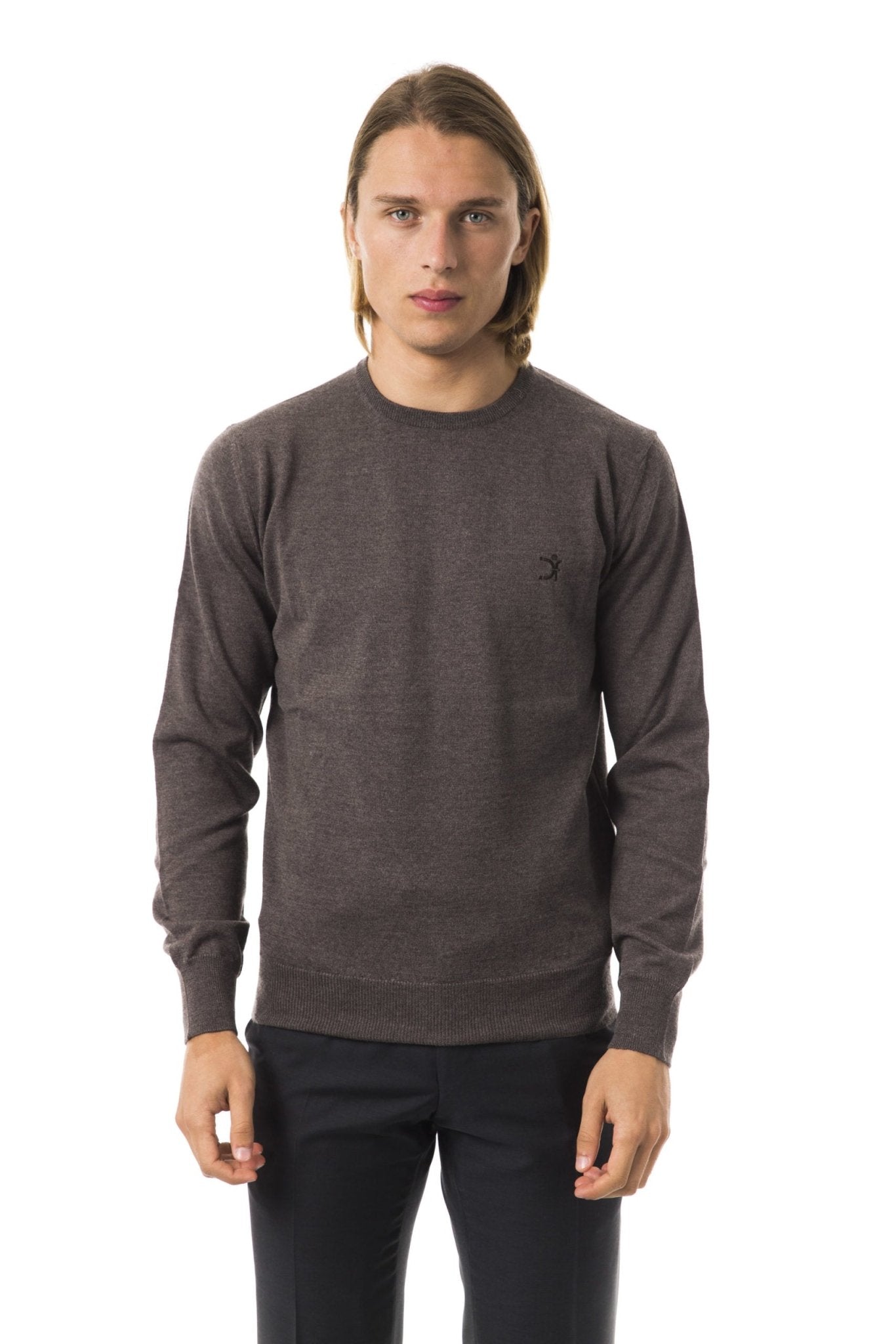 Uominitaliani Gray Merino Wool Sweater - Fizigo