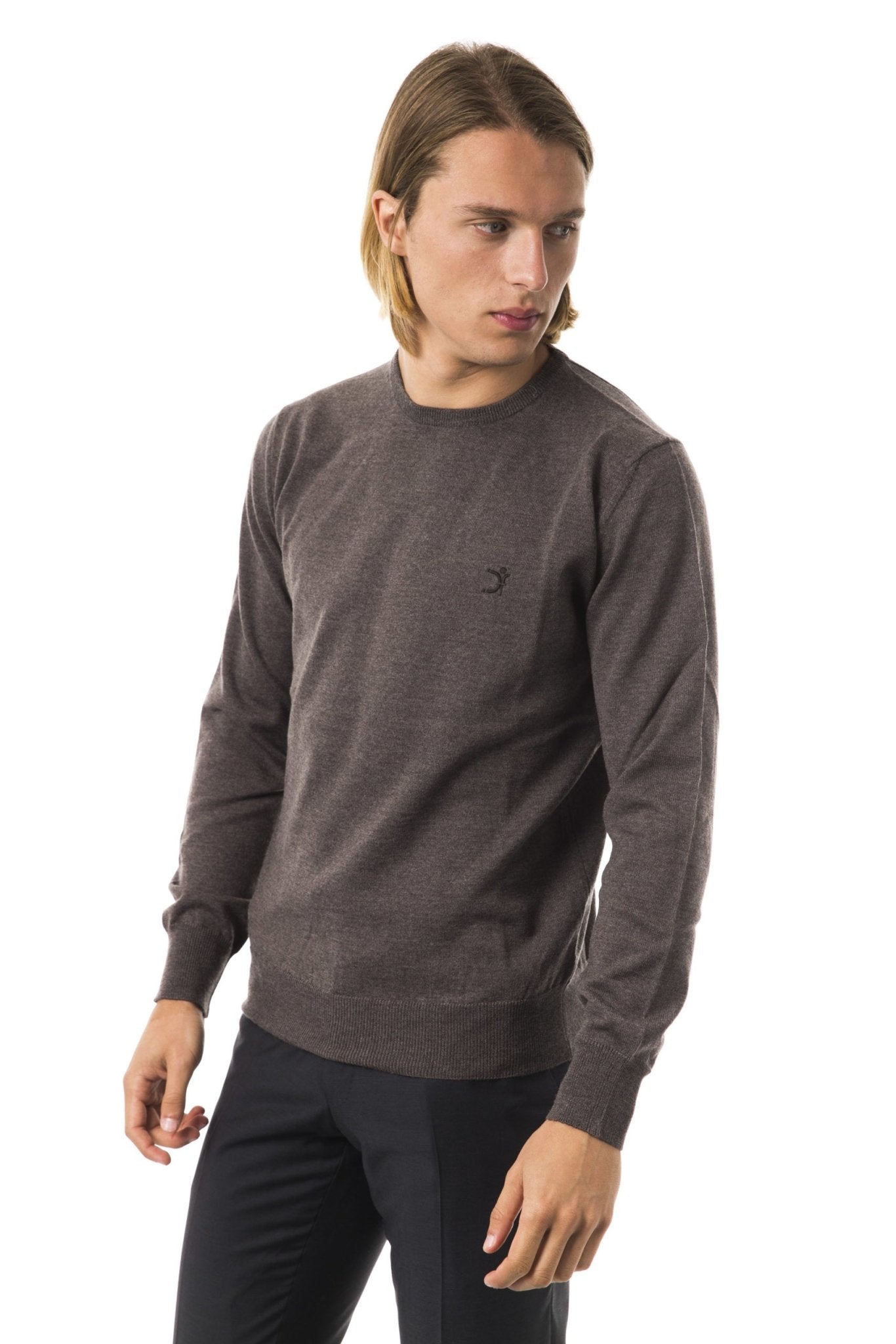 Uominitaliani Gray Merino Wool Sweater - Fizigo