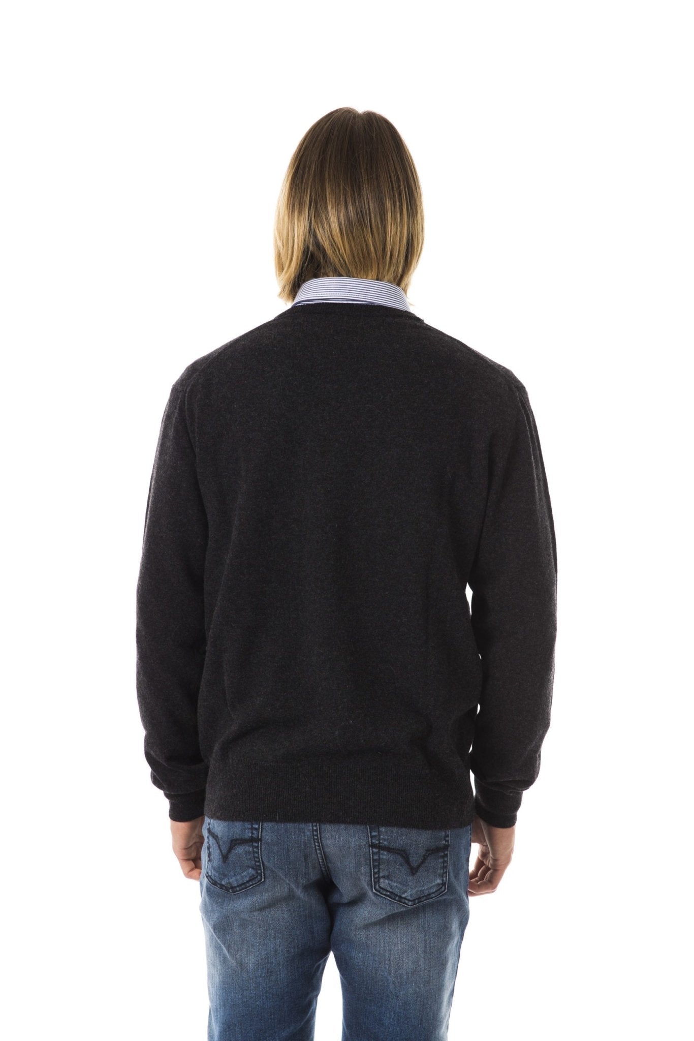 Uominitaliani Gray Wool Sweater - Fizigo