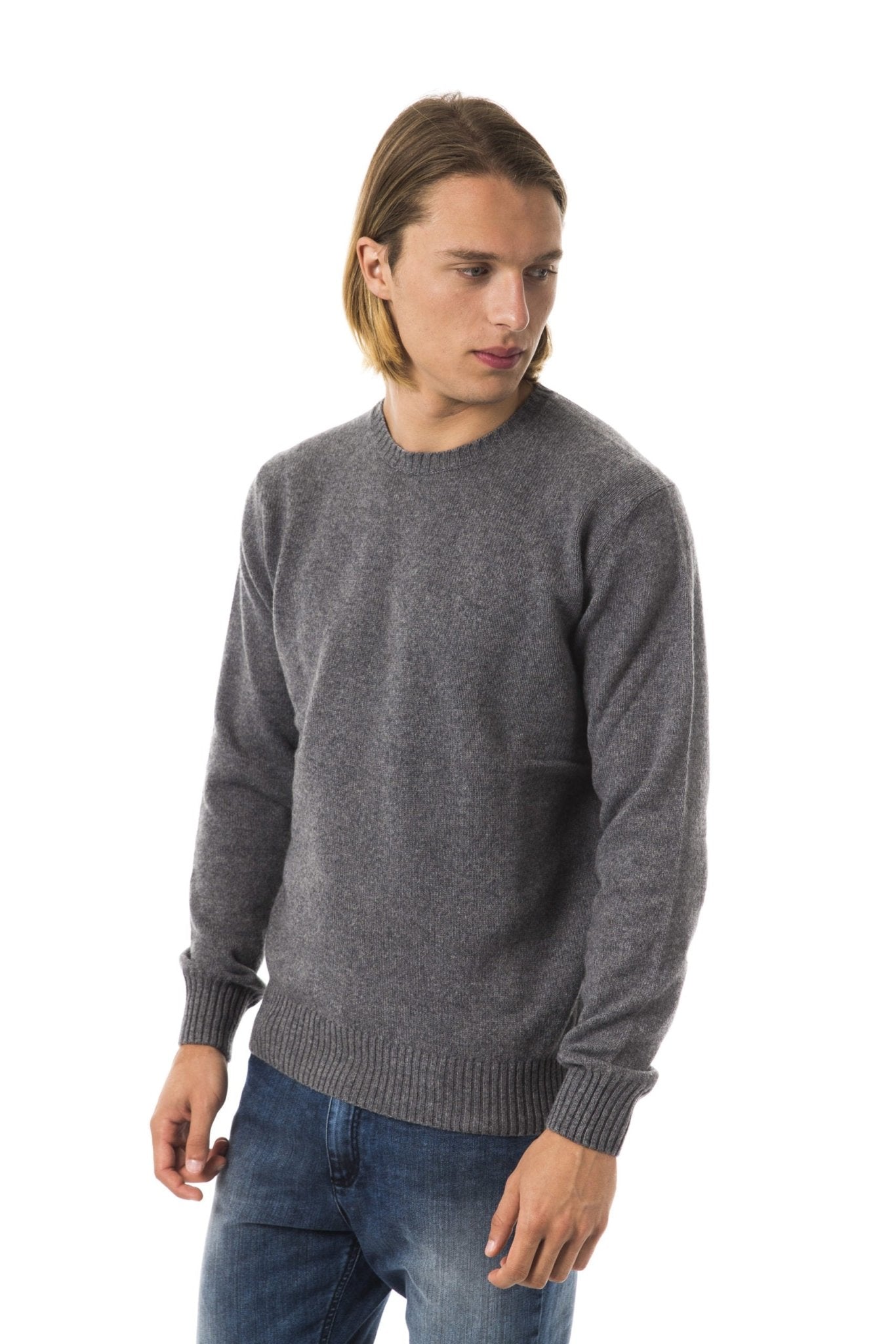 Uominitaliani Gray Wool Sweater - Fizigo