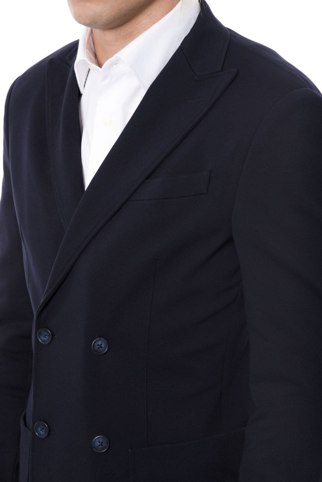 Verri Blue Viscose Blazer - Fizigo