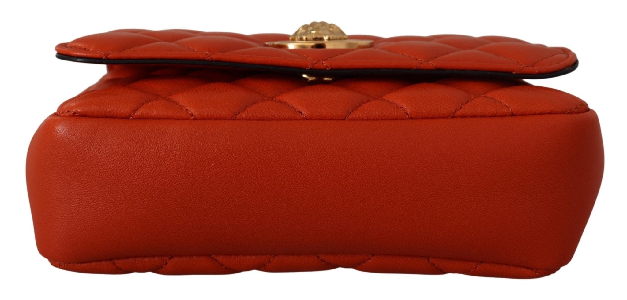 Versace Red Nappa Leather Medusa Small Crossbody Bag - Fizigo