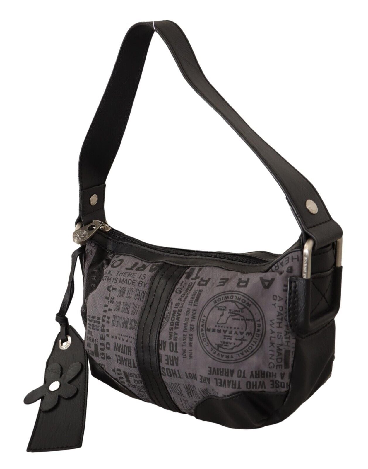 WAYFARER Gray Printed Handbag Shoulder Purse Fabric Bag - Fizigo